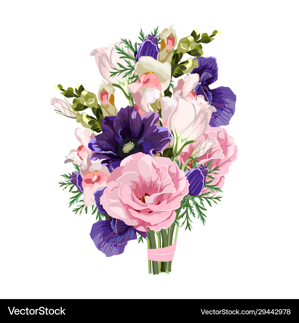 Elegant Spring Floral Bouquet Vector Image