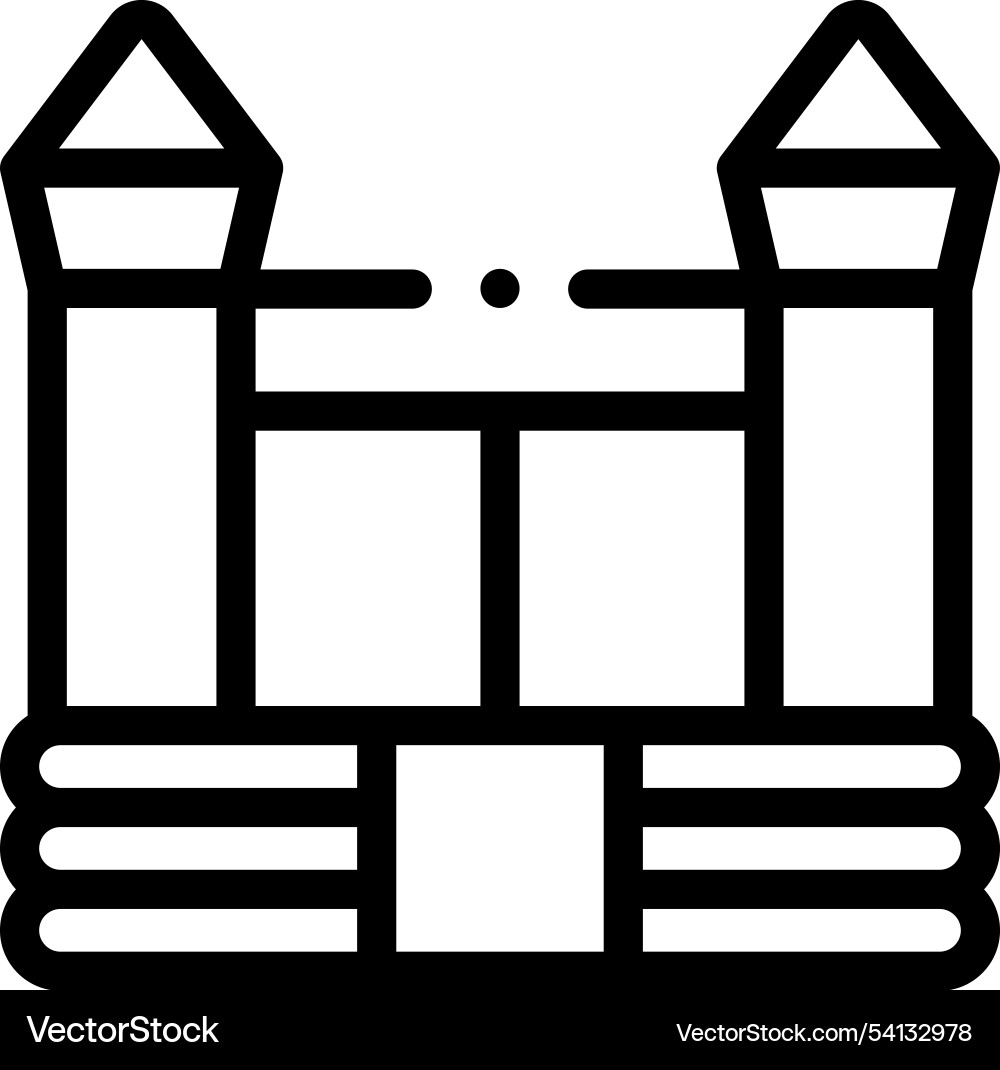 Inflatable duck icon thin linear style design Inflatable duck icon thin linear style design vector image