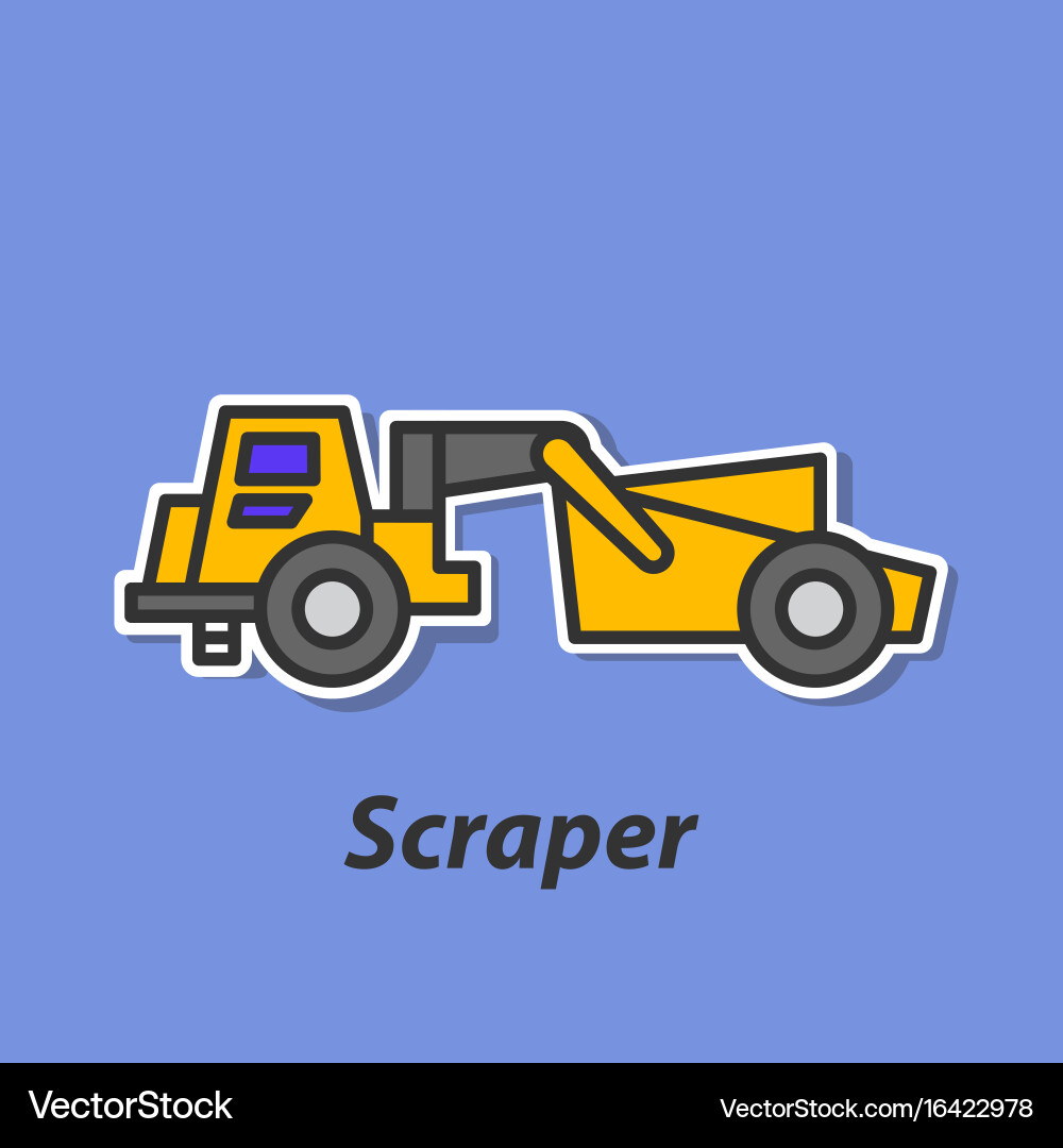 Scraper color flat icon vector image