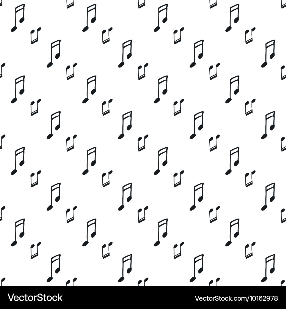 Seamless pattern with music notes vector image