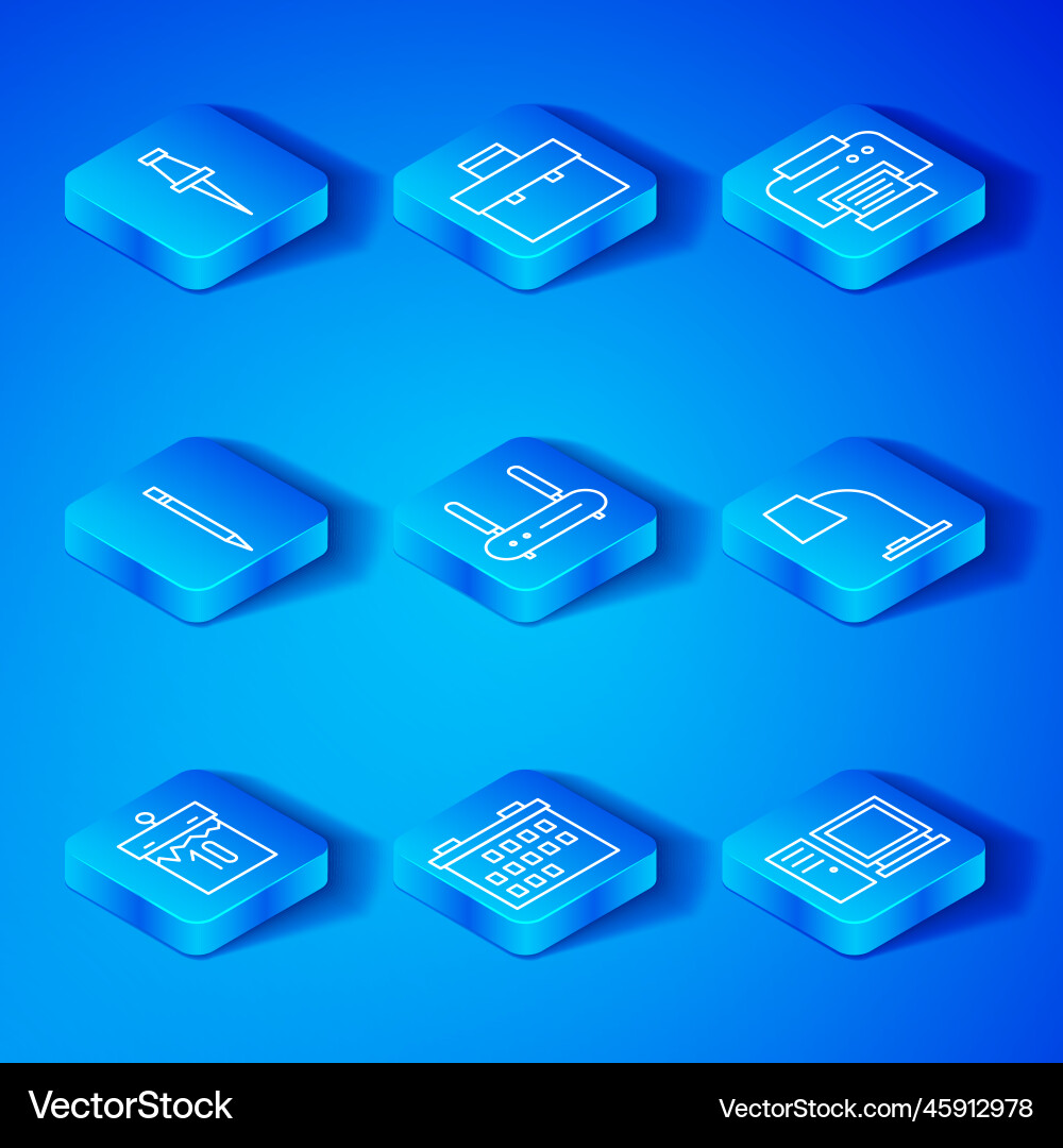 Set line calendar router and wi-fi signal table Set line calendar router and wi-fi signal table vector image