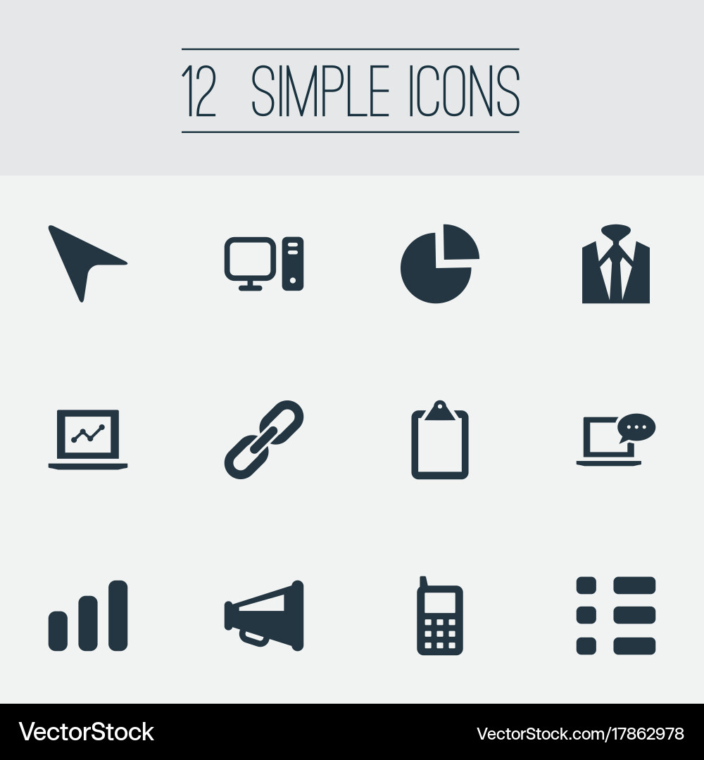 Set of simple interaction vector image