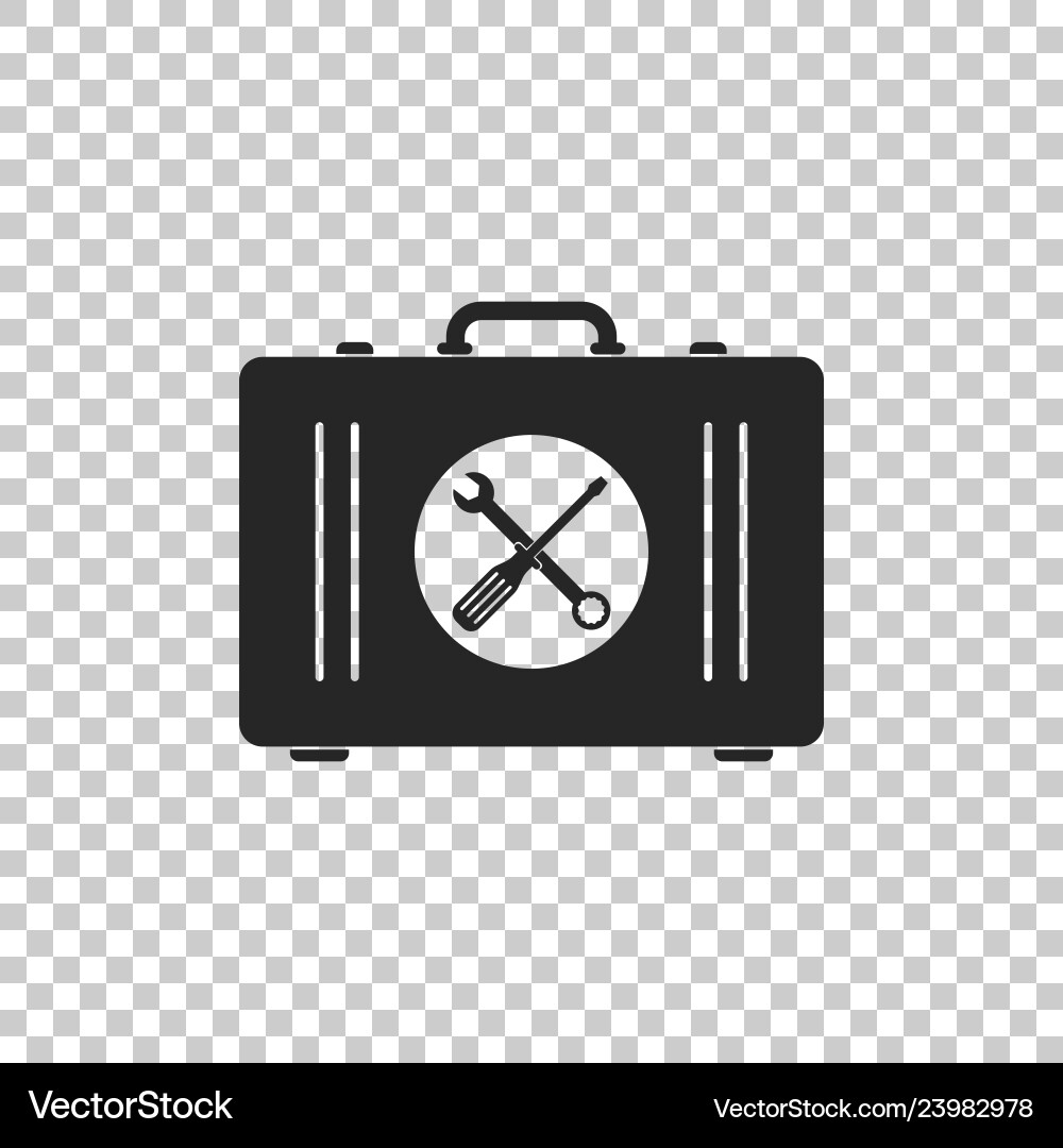 Toolbox icon isolated on transparent background Vector Image