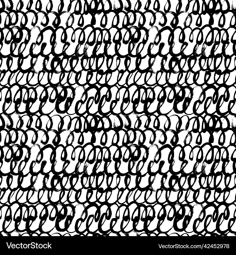 Wavy and swirled horizontal lines seamless pattern Wavy and swirled horizontal lines seamless pattern vector image