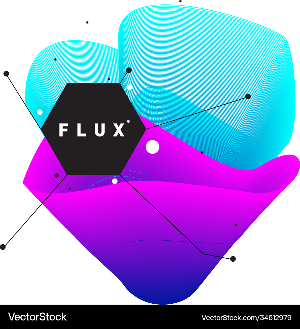 3d colorful wave background dynamic flux effect 3d colorful wave background dynamic flux effect vector image