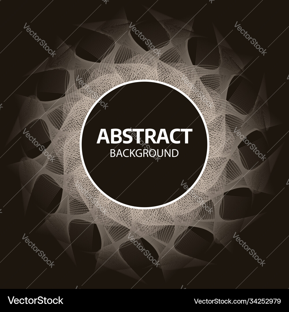 Abstract fractal circle frame Abstract fractal circle frame Vector Image