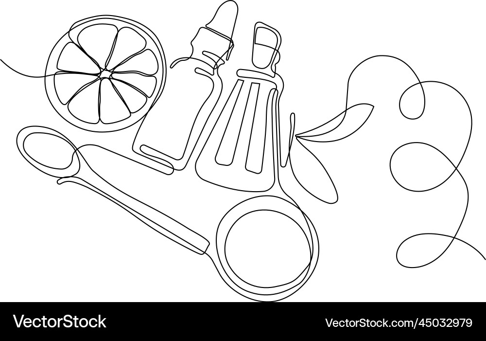 Continuous drawing of one line top view Continuous drawing of one line top view vector image