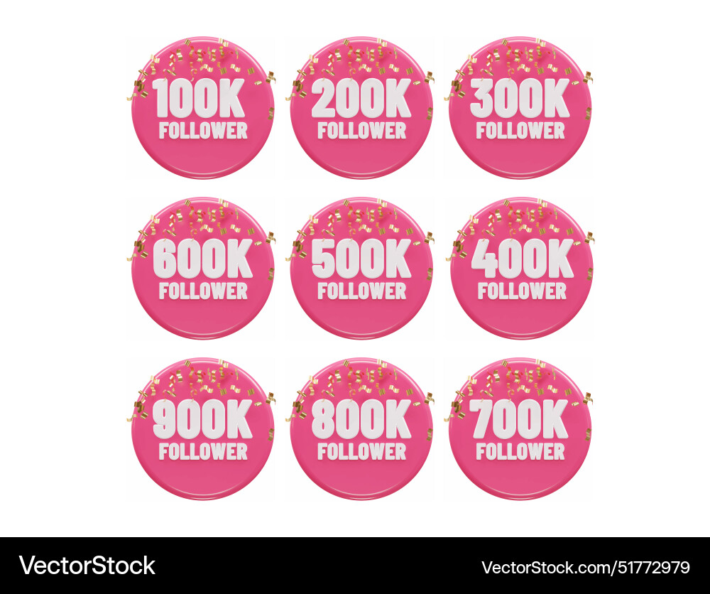 Follower text effect vector image