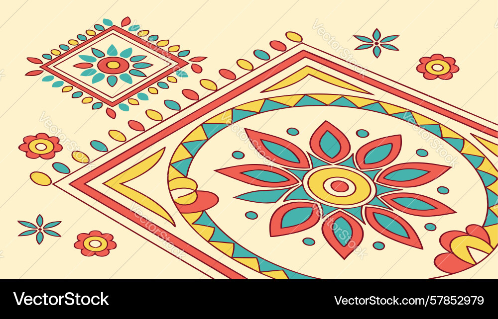 Intricate circular mandala pattern for bohemian Vector Image