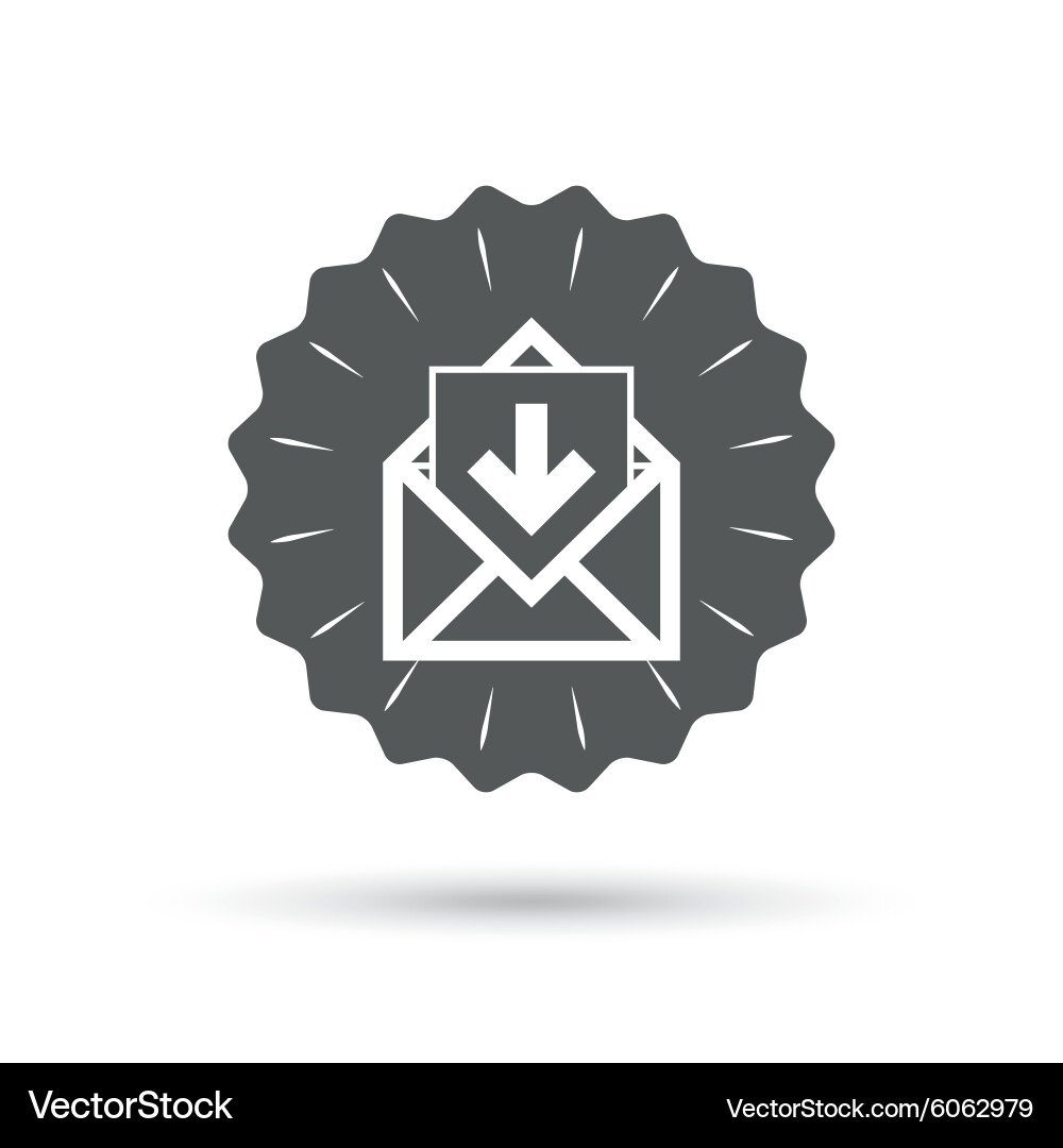 Mail icon envelope symbol inbox message sign Vector Image