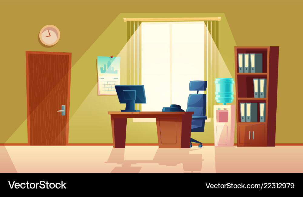 Modern Empty Office with Window vector image