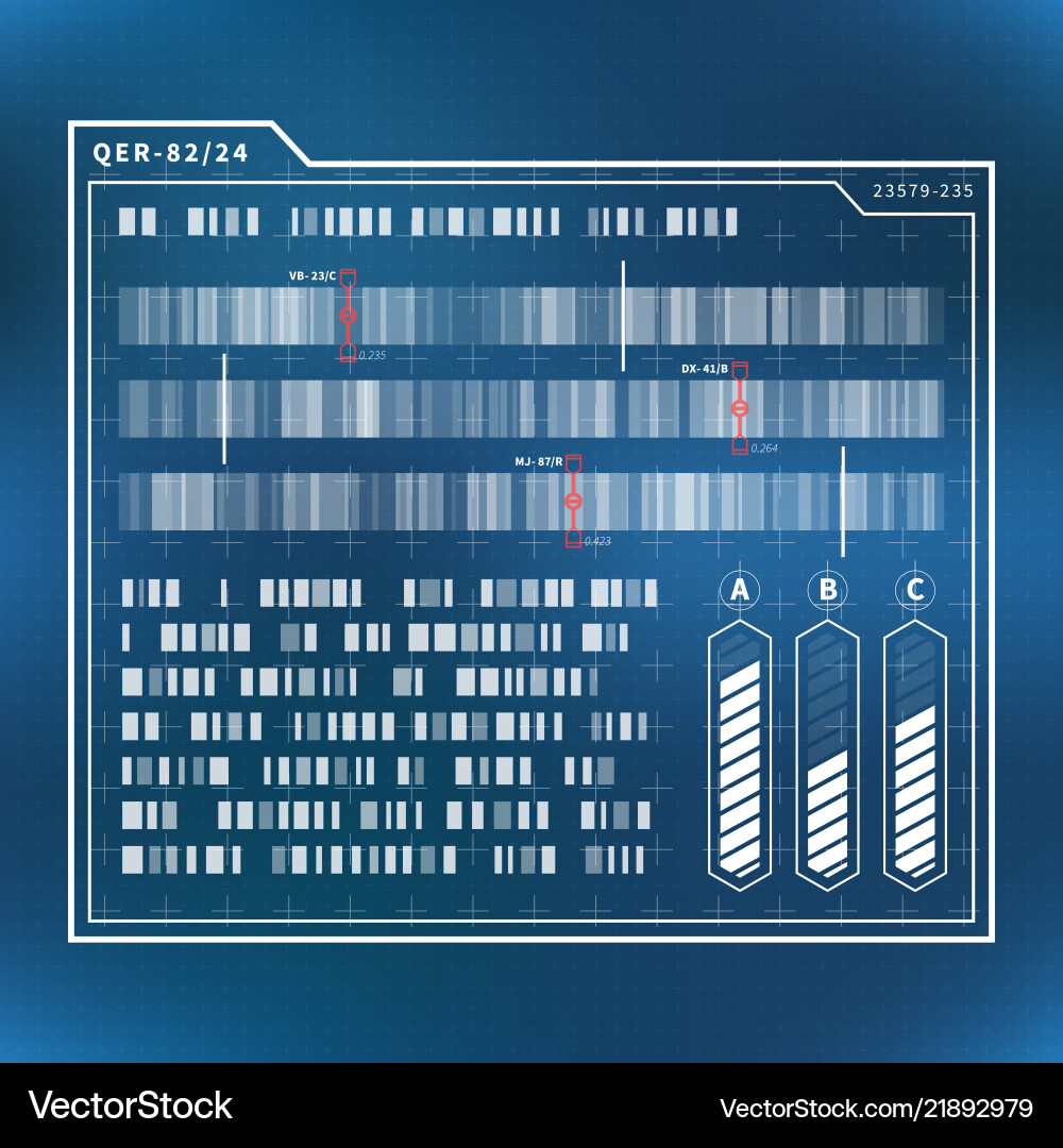Modern Science Interface Chart vector image