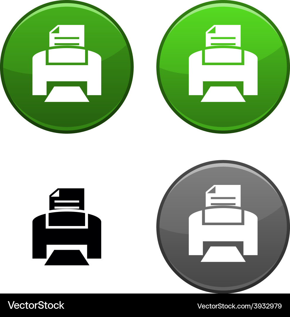 Print button Vector Image