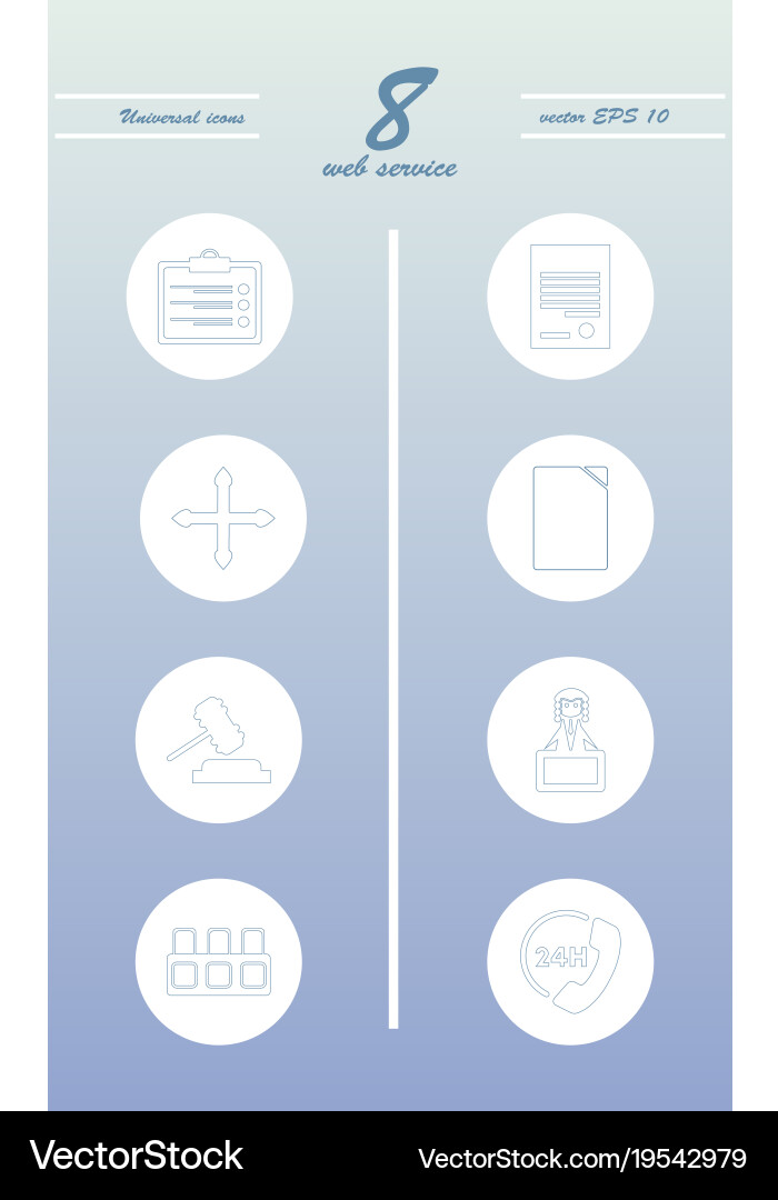 Service line icons set vector image