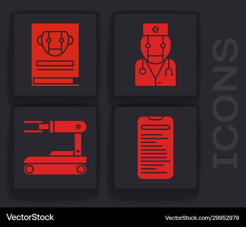 Set computer api interface user manual robot Set computer api interface user manual robot vector image