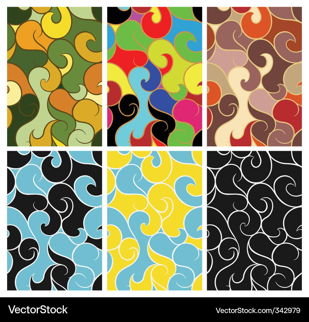 Set seamless abstract pattern Vector Image