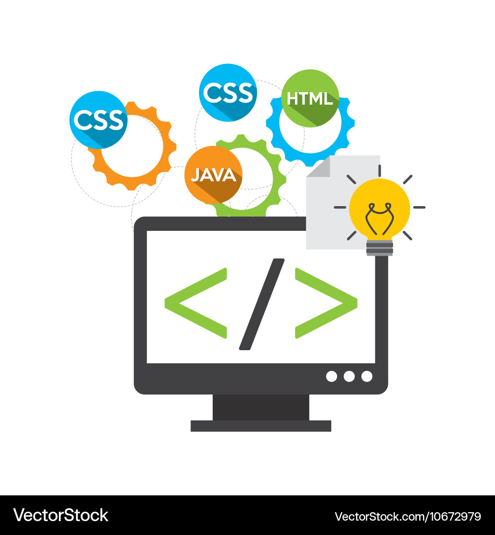 Software programming language icons Vector Image