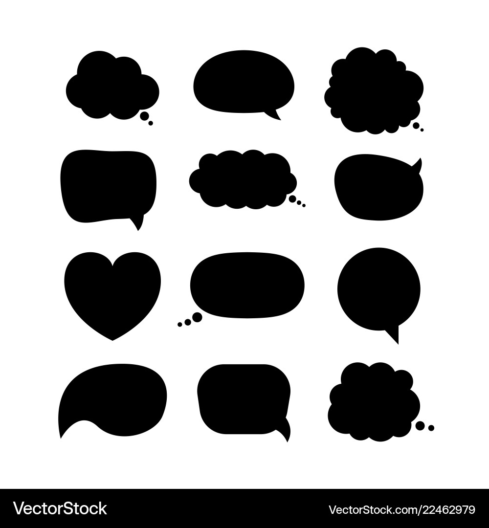Speech Bubbles & Dialogue Elements Vector Image
