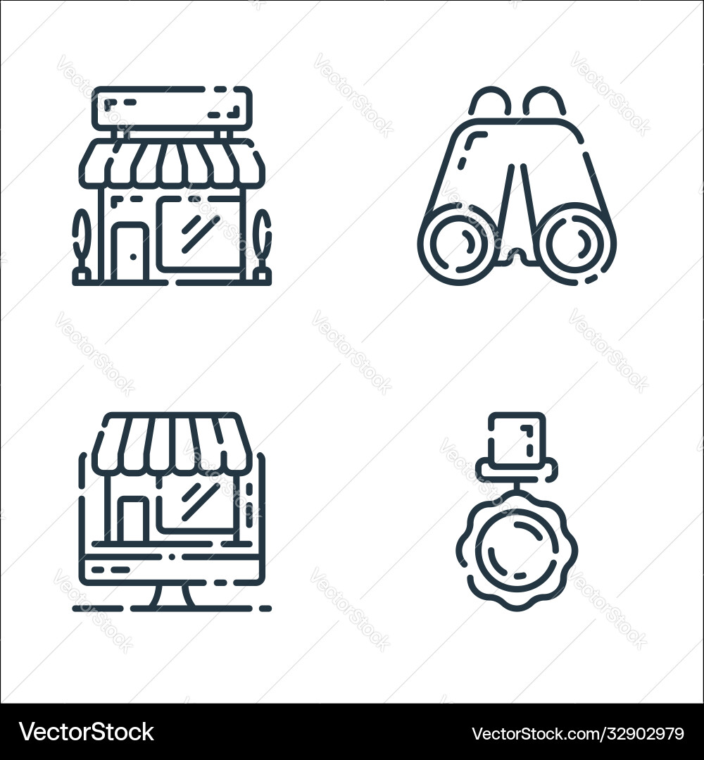 Startup line icons linear set quality Startup line icons linear set quality vector image