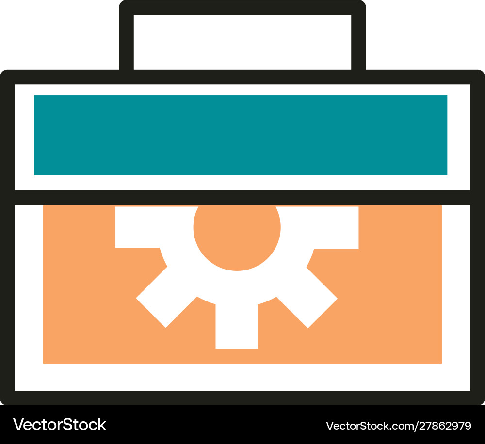 Tools support web development icon line and fill vector image