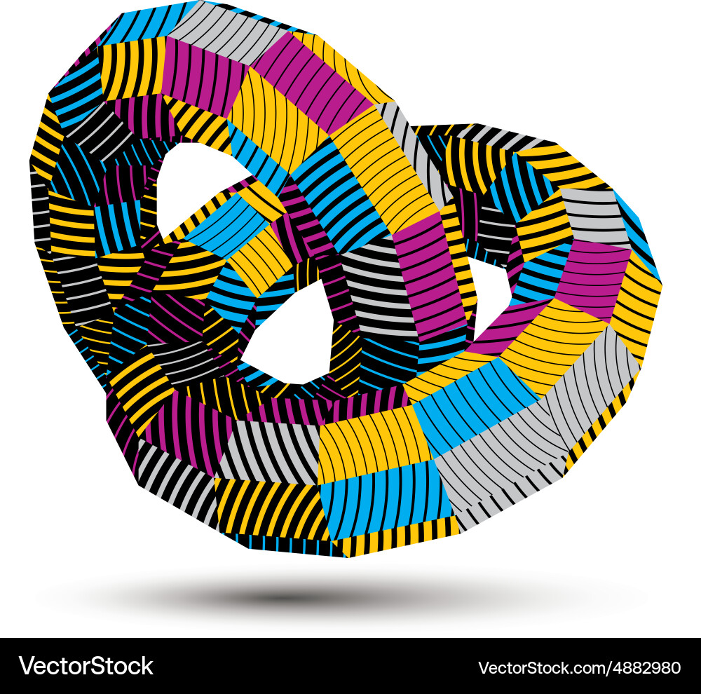 3d abstract design object polygonal complicated vector image