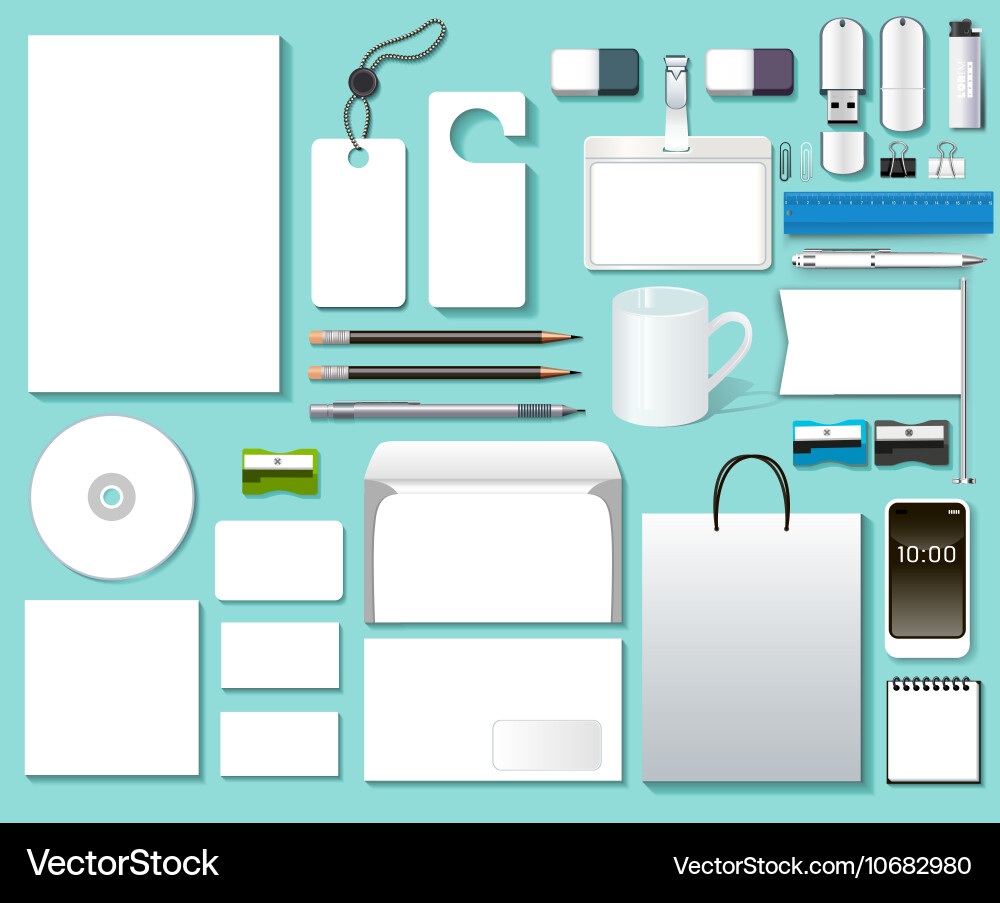A set mock-up of design templates vector image