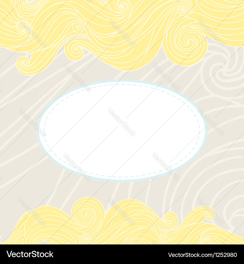 Abstract background with waves and text field Vector Image