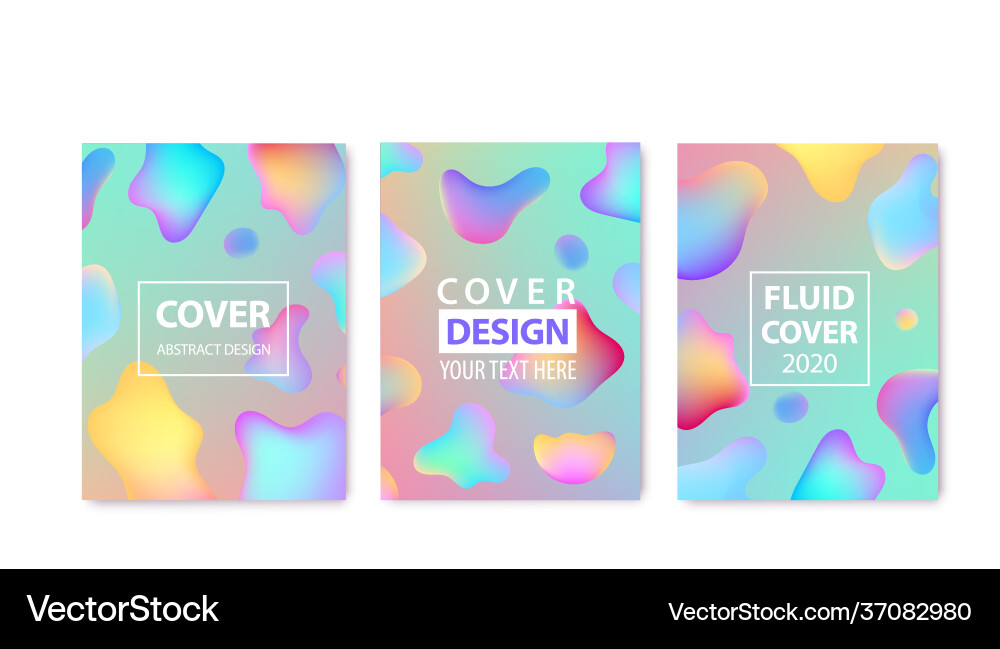 Abstract Fluid Color Set vector image