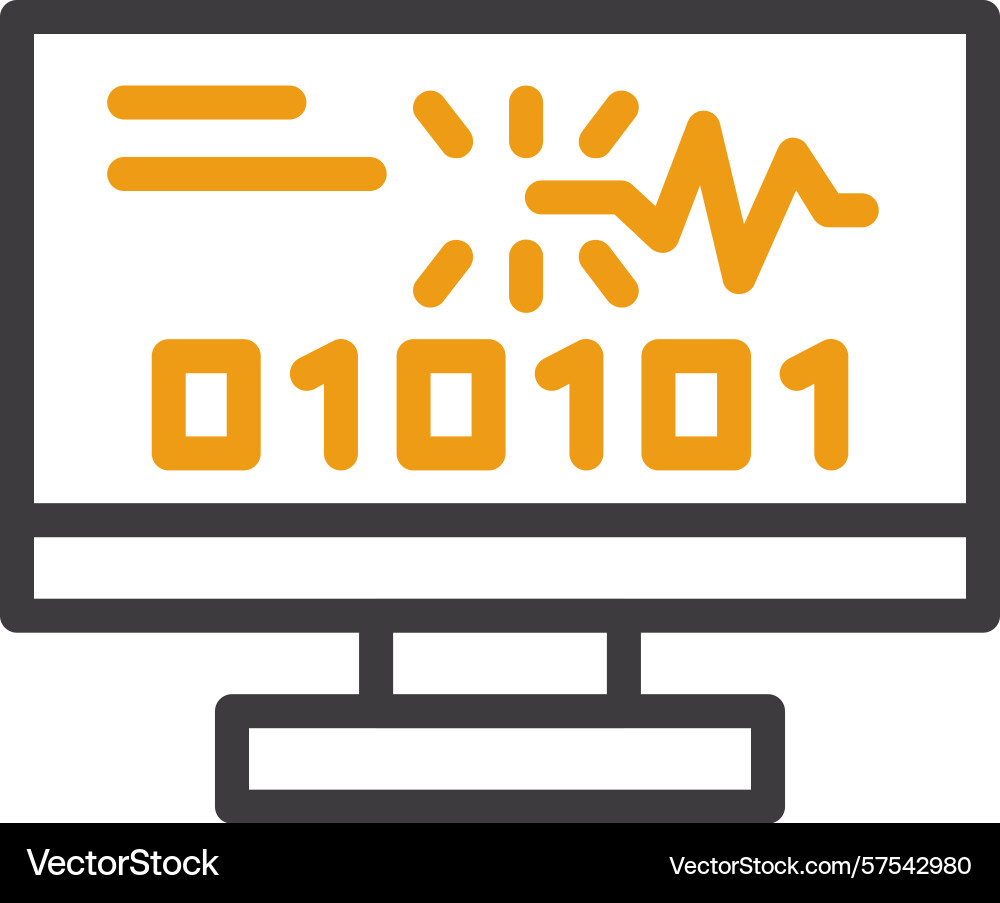Byte spark two color icon Vector Image