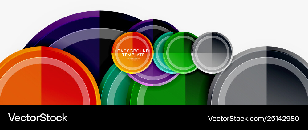 Circular pattern abstract circles composition Vector Image