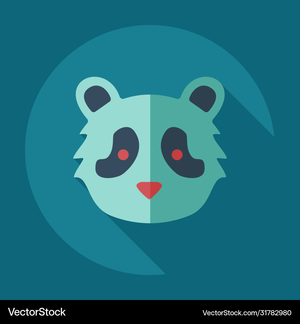 Flat modern design with shadow icons pandas Vector Image