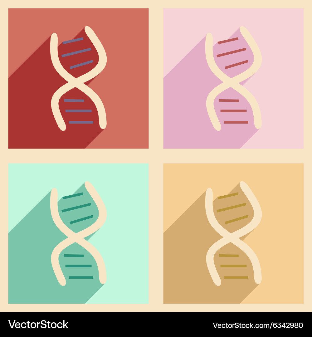 Flat with shadow concept and mobile application Vector Image