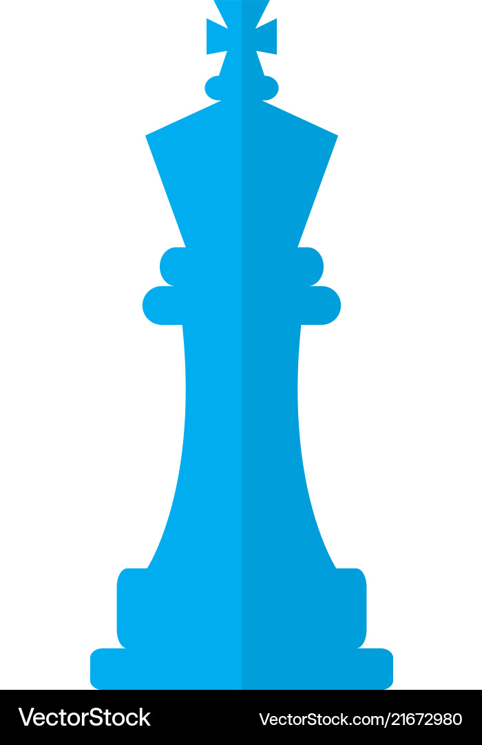 Isolierter König Schachstück Icon Vektorbild