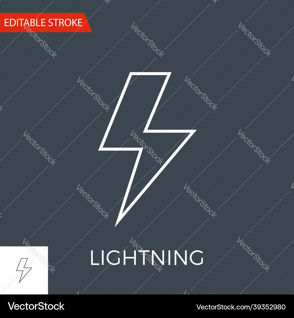 Lightning icon Lightning icon vector image
