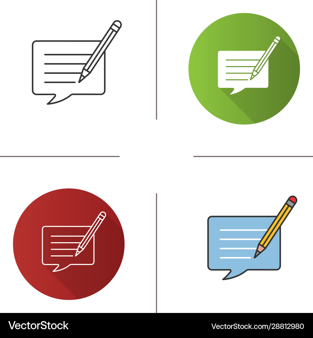 Message Writing Icon vector image