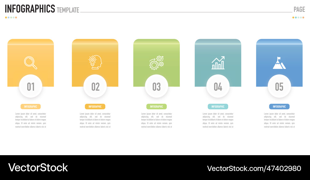 Metallic texture rectangular infographic Vector Image