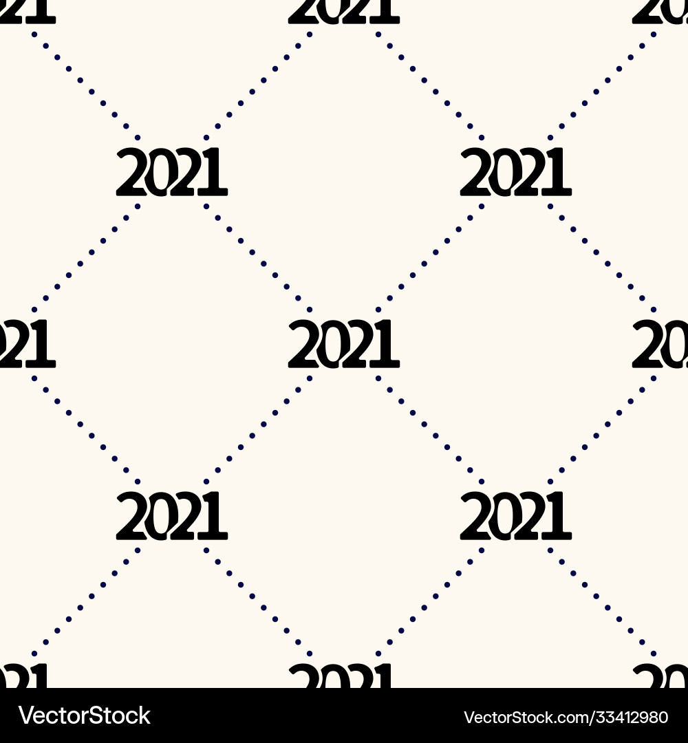 Polka Dot Neujahr 2021 Muster Vektorbild