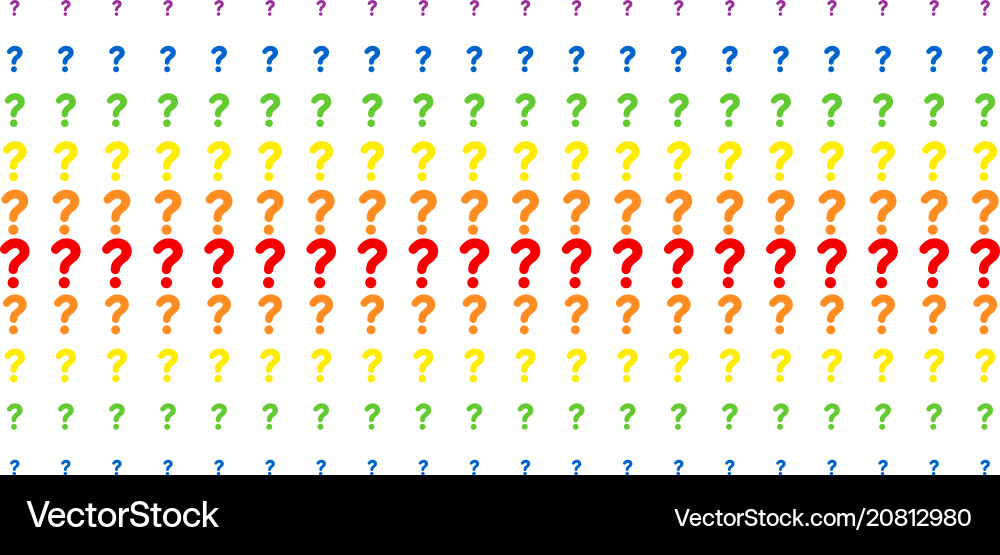 Question shape halftone spectral pattern Question shape halftone spectral pattern vector image