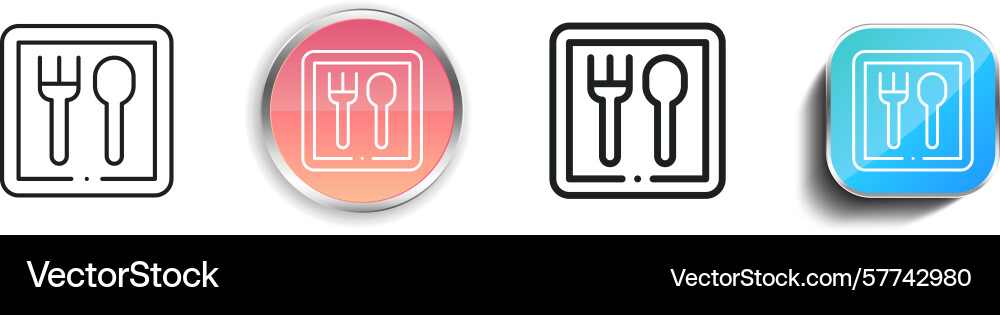 Rest area icon thin linear regular and button Rest area icon thin linear regular and button vector image