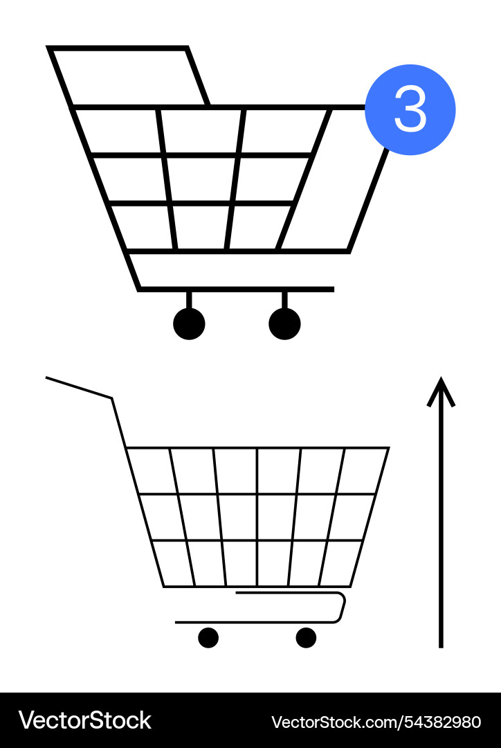 Shopping cart progress tracker with incremental Vector Image