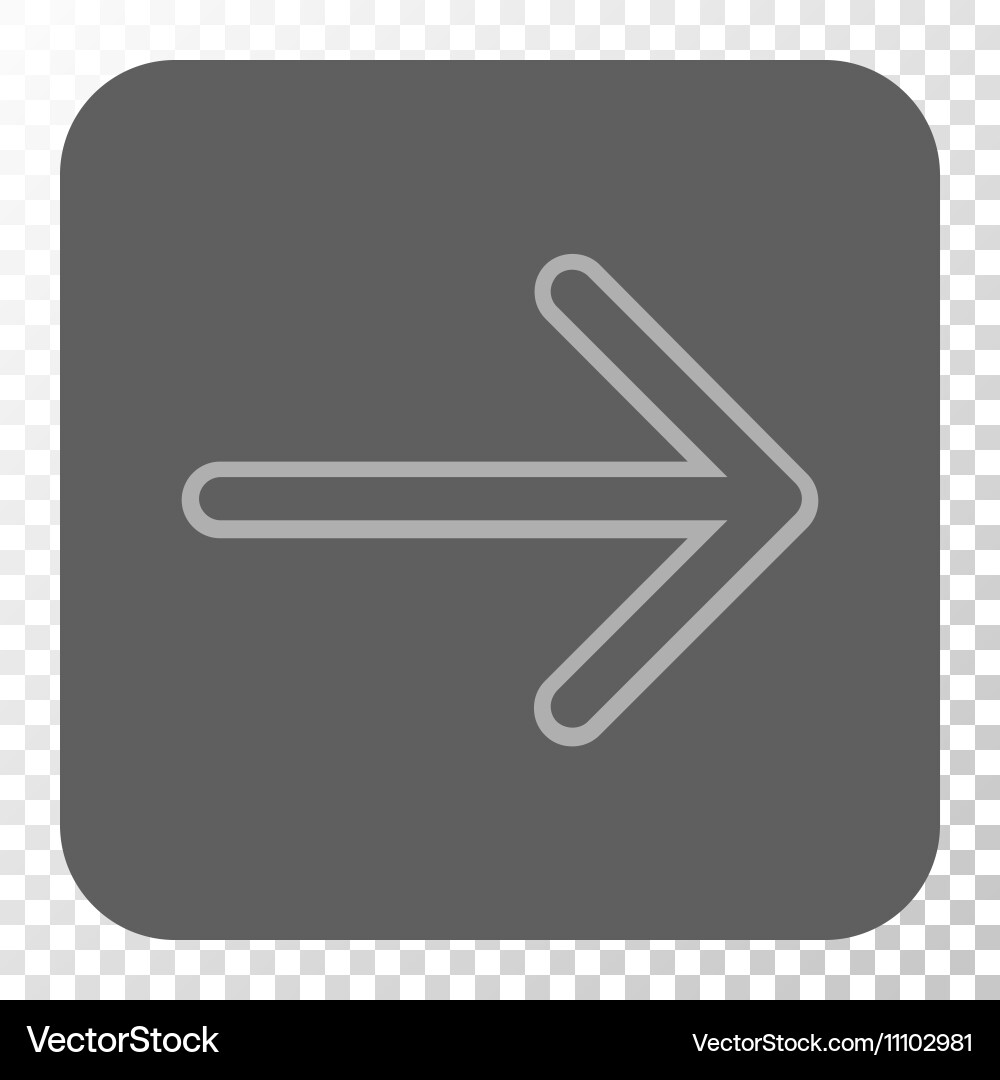 Arrow right rounded square button Vector Image