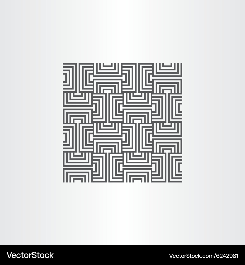 Black seamless pattern line background element vector image