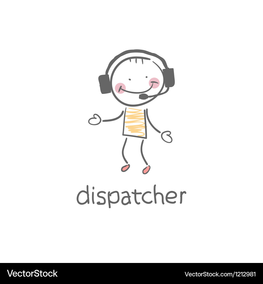 Call Center Operator vector image