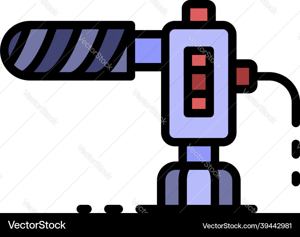 Camera microphone icon color outline Camera microphone icon color outline vector image