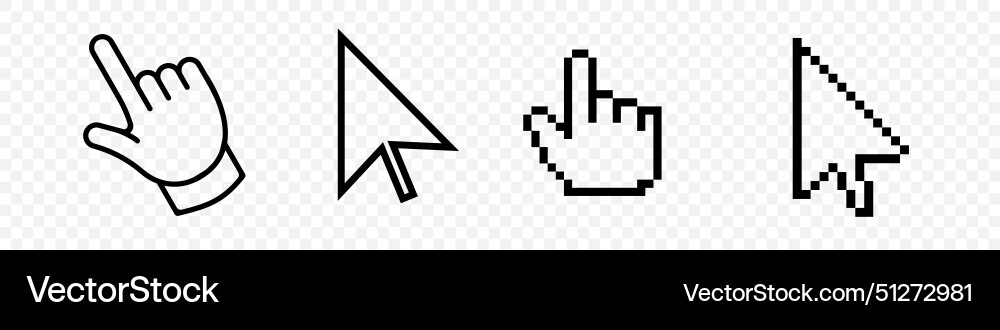 Click cursor icon computer mouse pointer arrow vector image