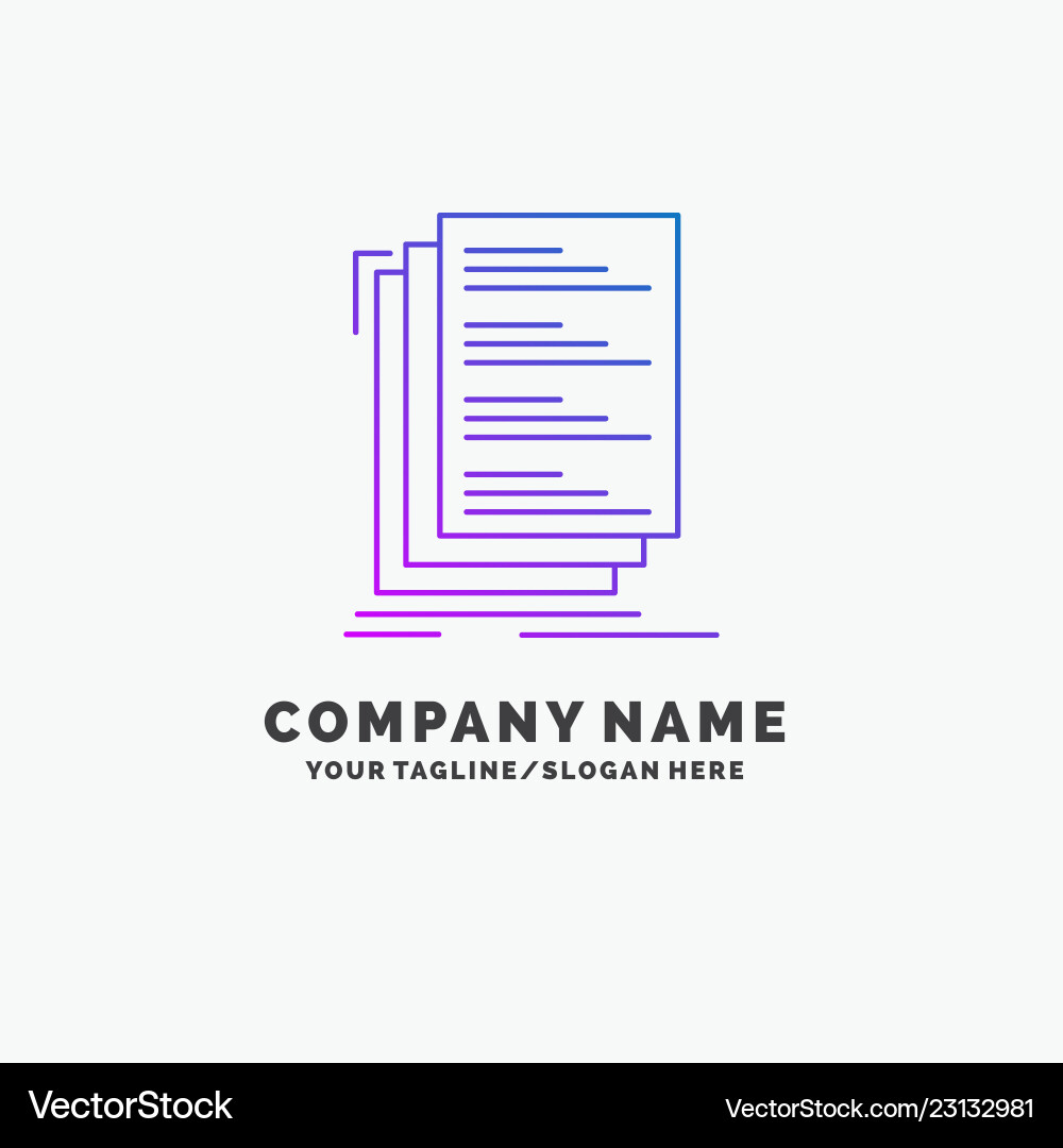 Code coding compile files list purple business Code coding compile files list purple business vector image