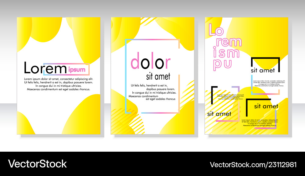 Dynamic style banner design set with fluid Dynamic style banner design set with fluid vector image