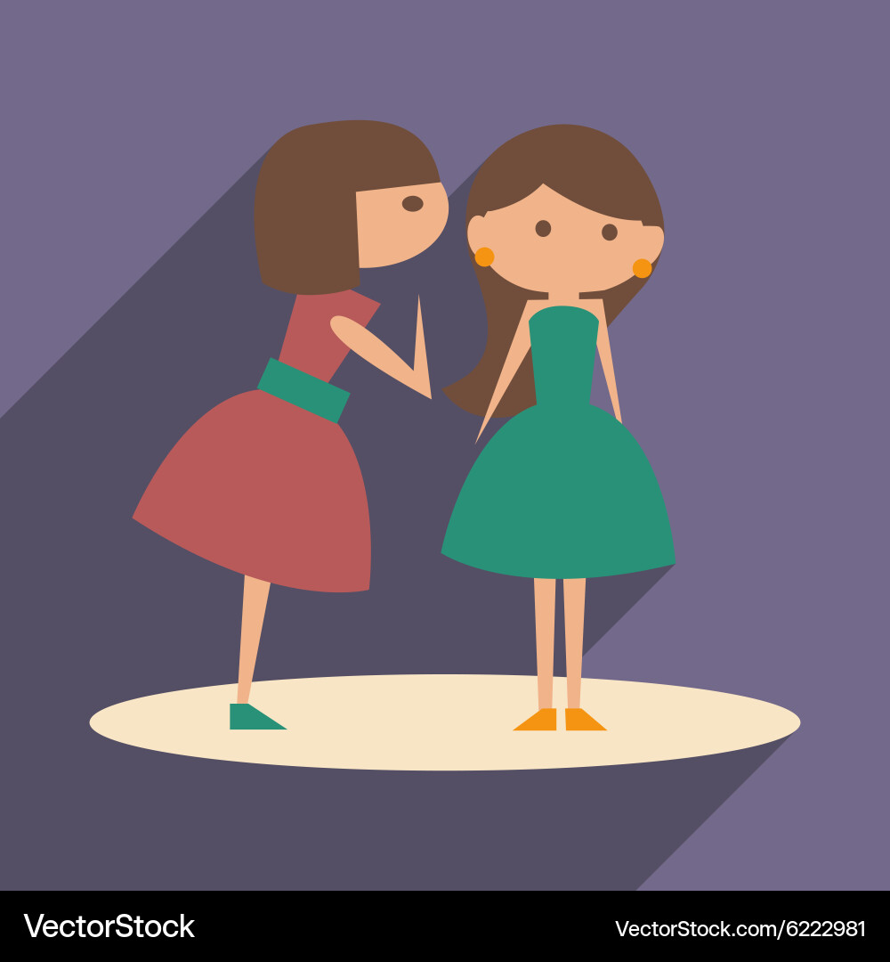 Flat with shadow icon and mobile application Vector Image