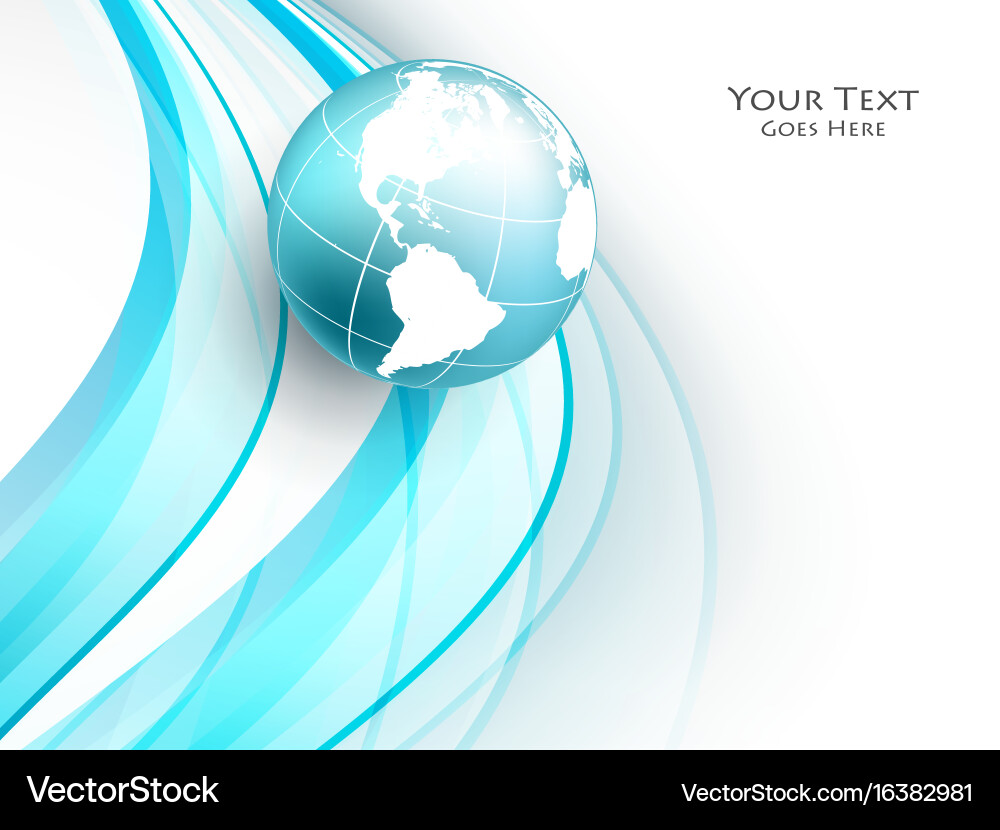Frame with globe Vector Image