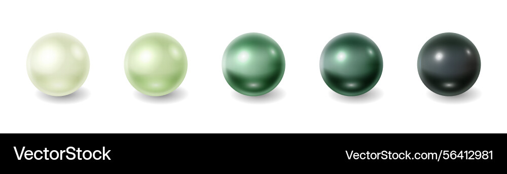 Gradient array of pearls in green tones Gradient array of pearls in green tones vector image